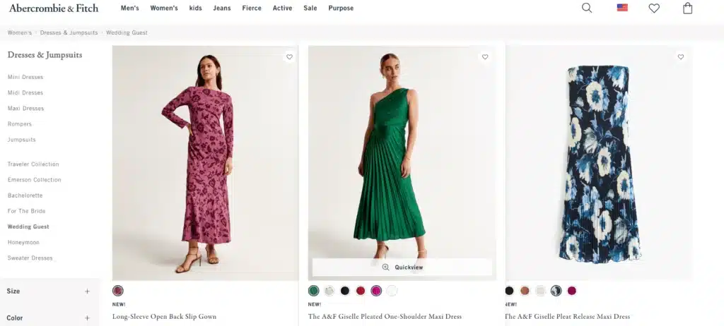 Abercrombie wedding guest dresses