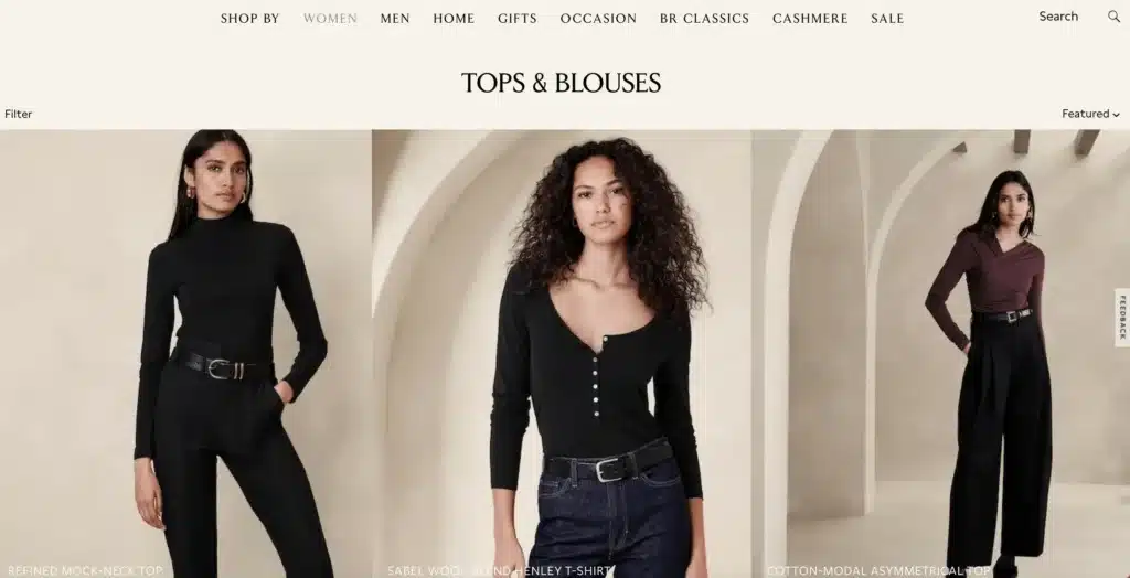 Banana Republic womens tops in neutral colors