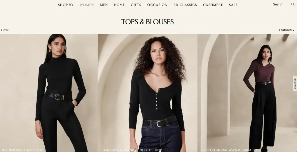 Banana Republic womens tops in neutral colors