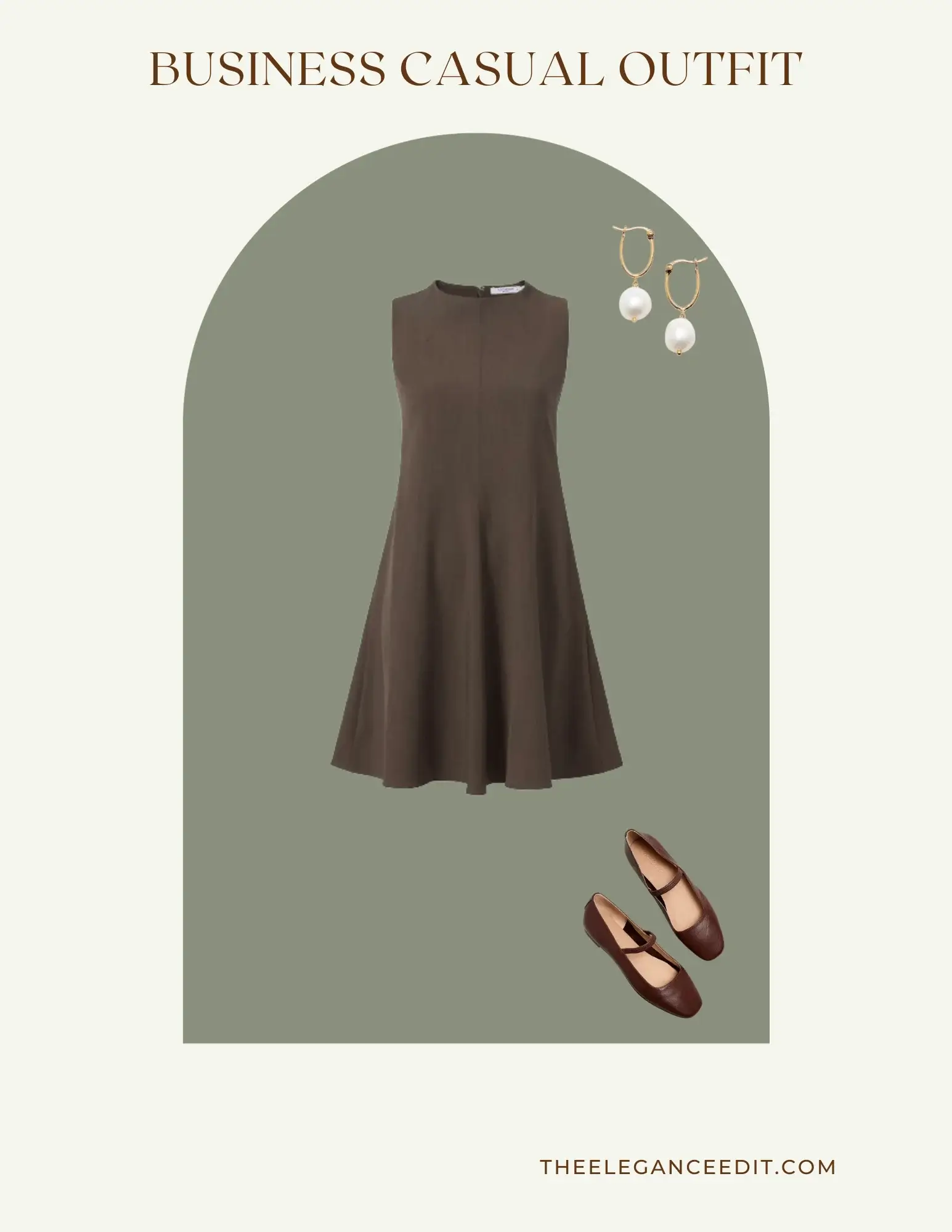 Business Casual Summer Dress with flats