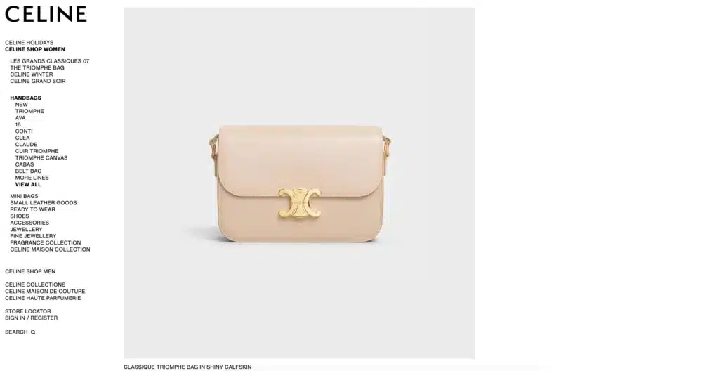 celine purse nude