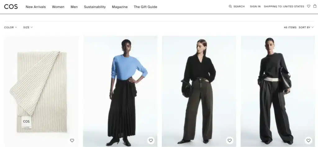 COS Womens clothing