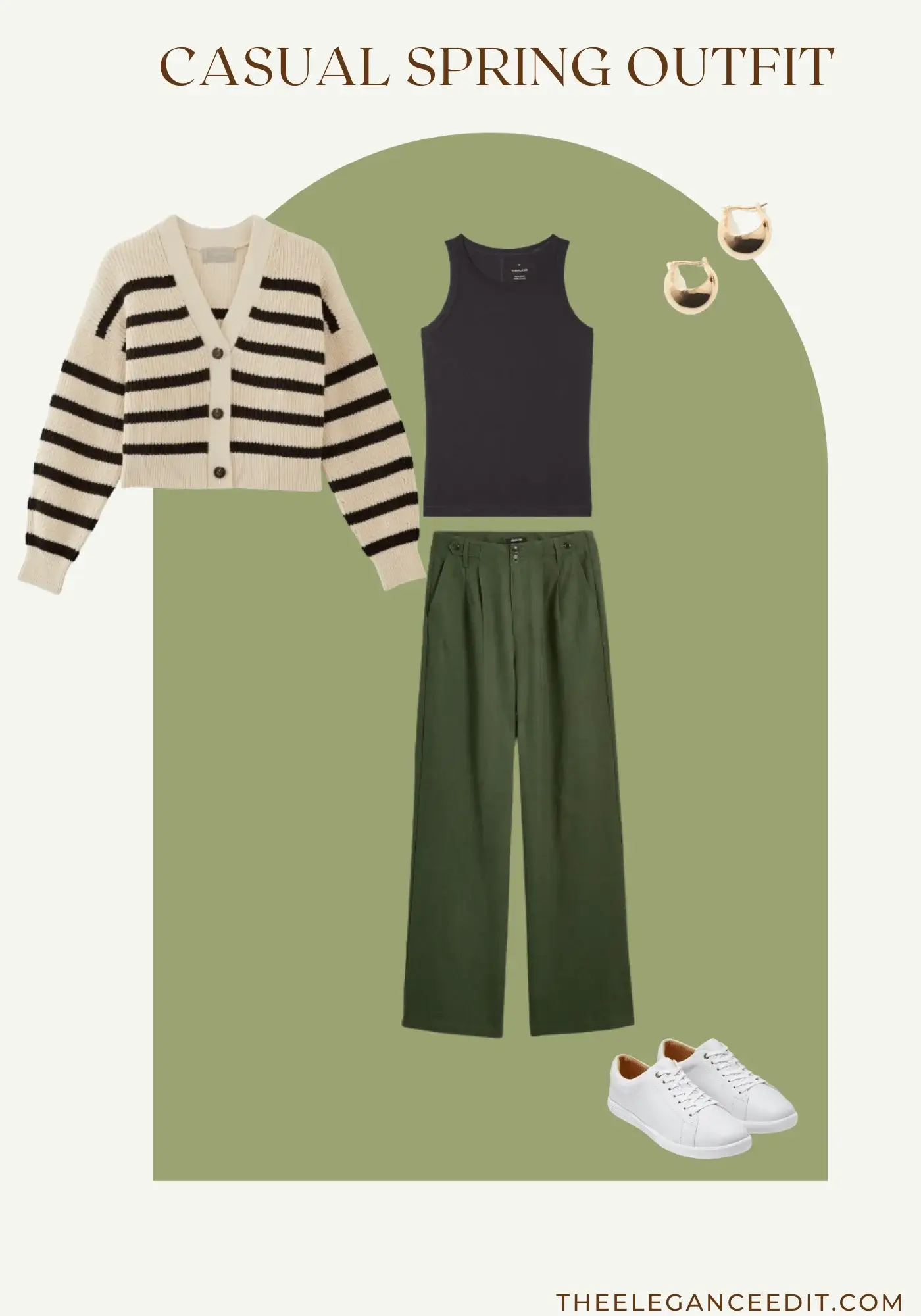 Casual Spring Outfit with trousers and tank top