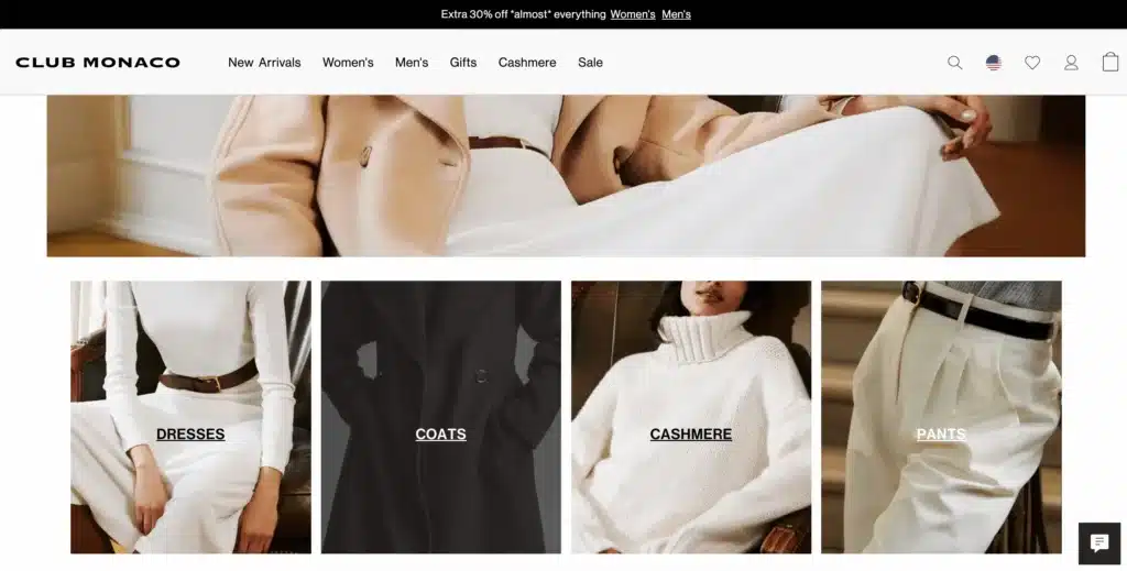 Club Monaco Women's Clothing featuring coats, cashmere, and dresses