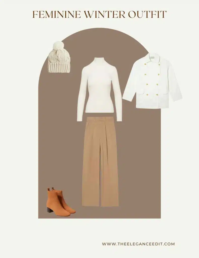 cold weather feminine capsule wardrobe outfit