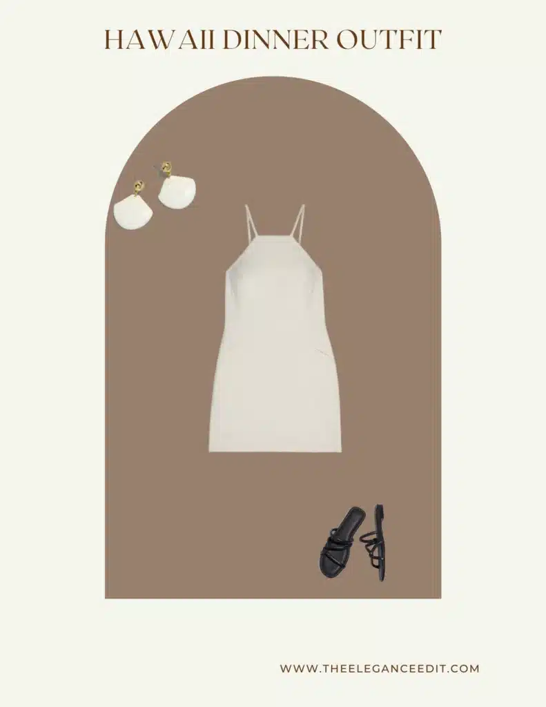 Hawaii Capsule Wardrobe date night outfit with dress and sandals