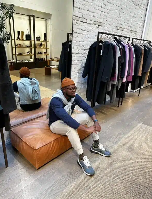 man shopping for mens clothing