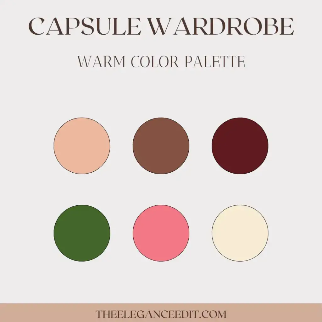 Warm toned clothing color scheme