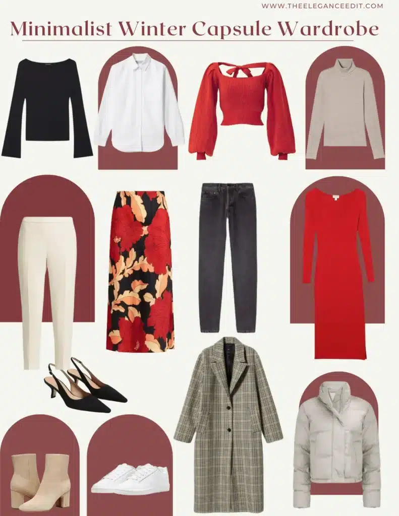Minimalist winter Capsule Wardrobe 15 pieces
