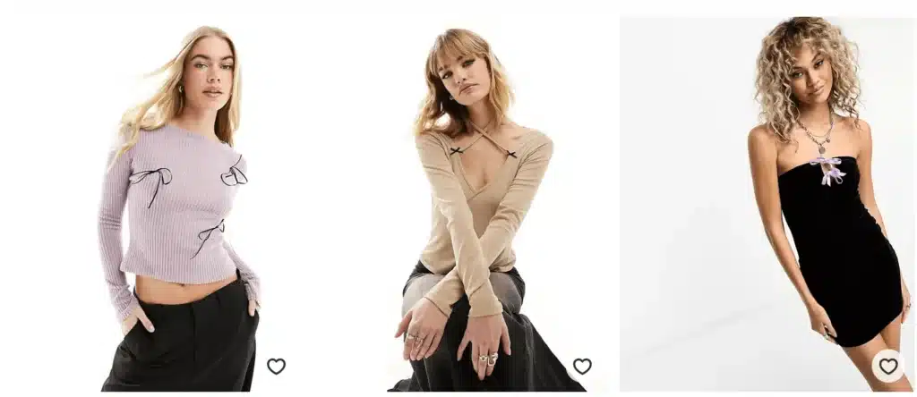 asos coquette ribbon/bow clothing