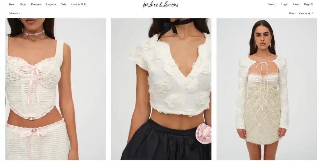 for love and lemons lacy rosette coquette tops with bows