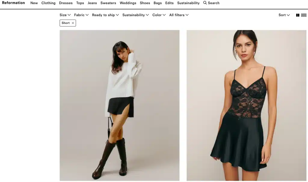 reformation dainty dresses