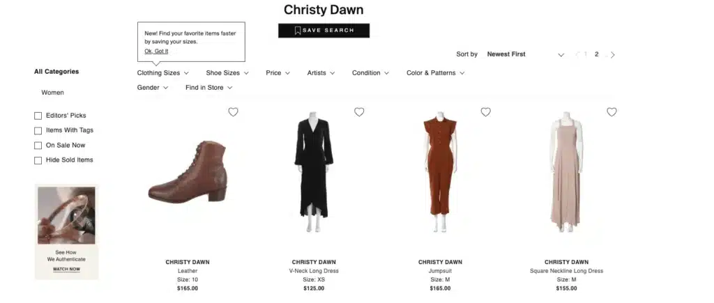 Christy Dawn sustainable dresses 