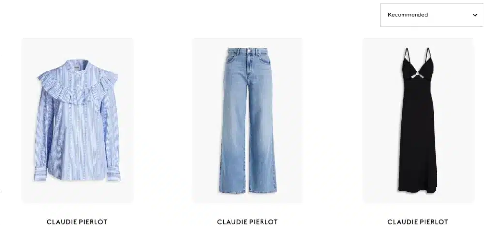 Claudie Pierlot shitt and dress similar to Sezane