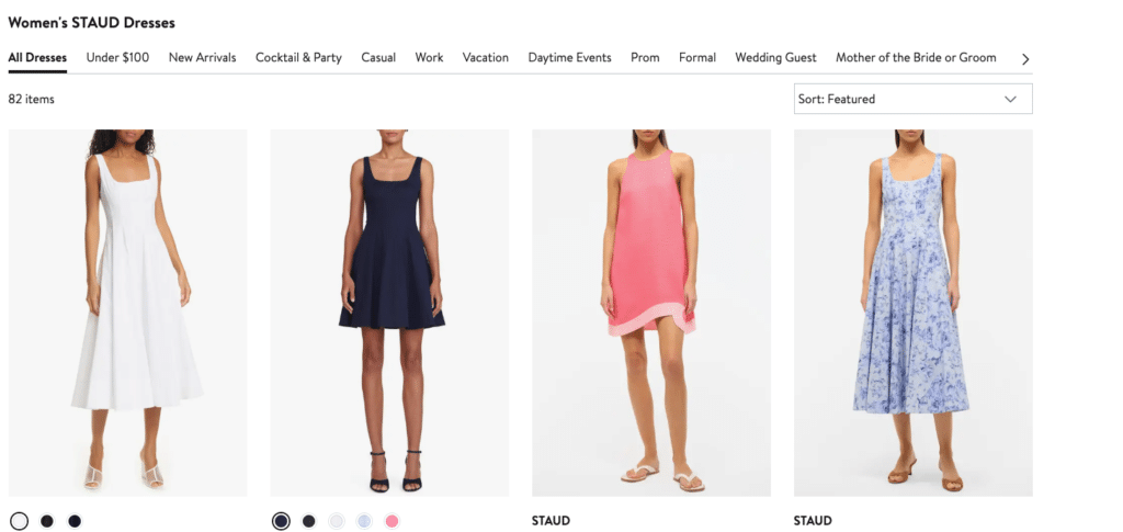 STAUD designer dresses for spring and summer