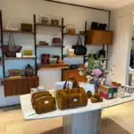 leather and suede purses in store