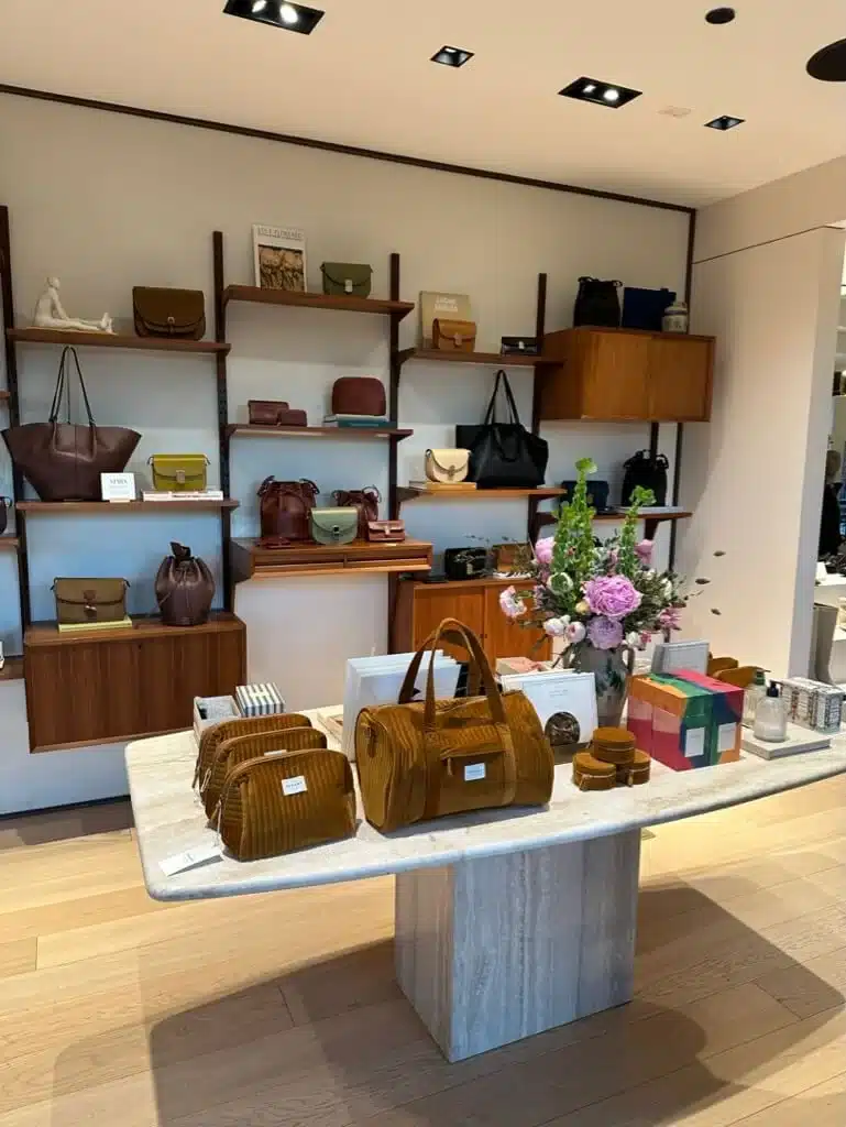 leather and suede purses in store