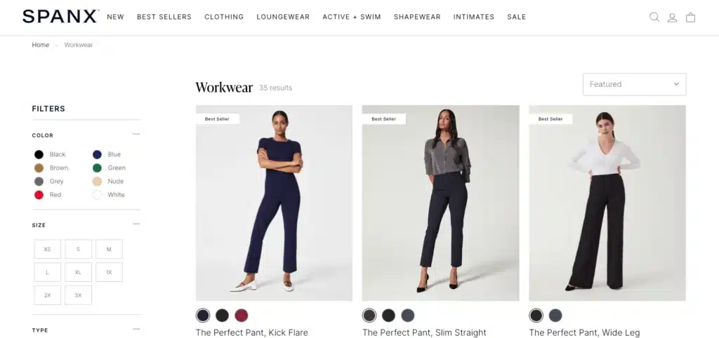spanx work pants kick flare and wide leg