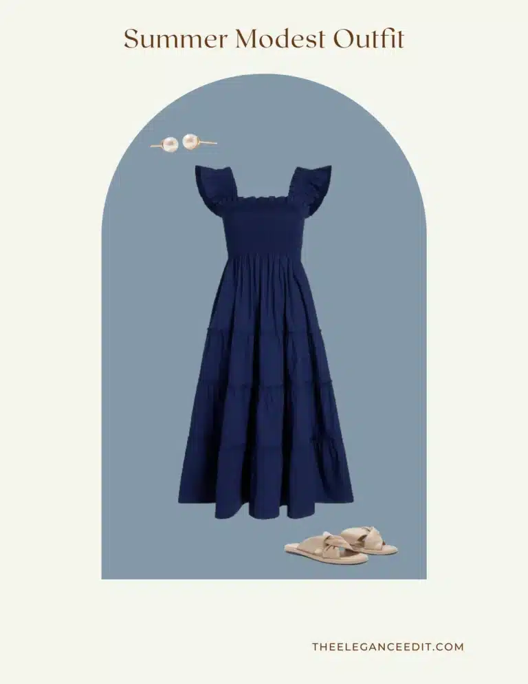 Summer Modest Outfit Tiered Maxi Sundress