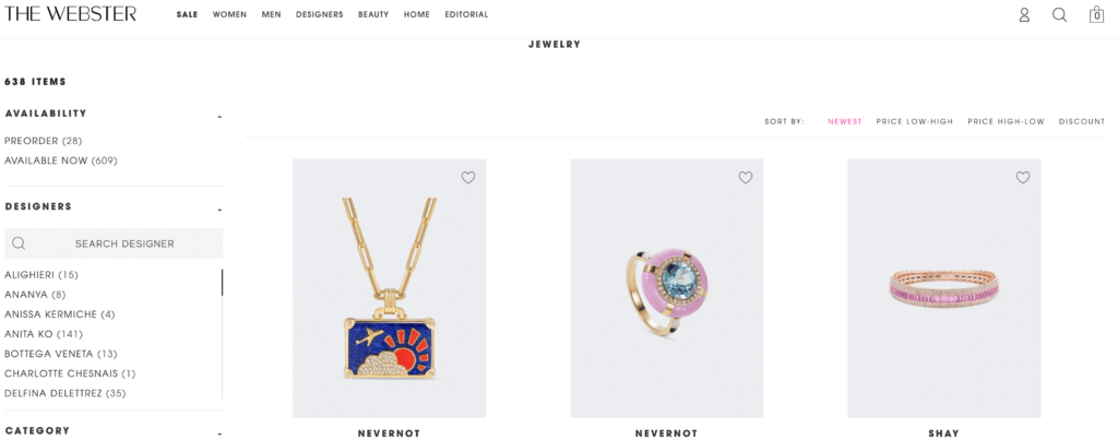 The Webster unique jewelry