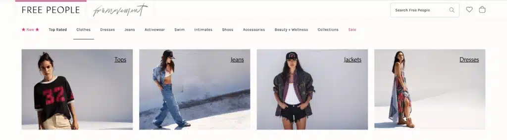 Free People official website homepage