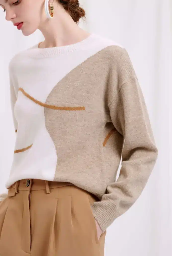 Petite Merino Wool Sweater with trousers