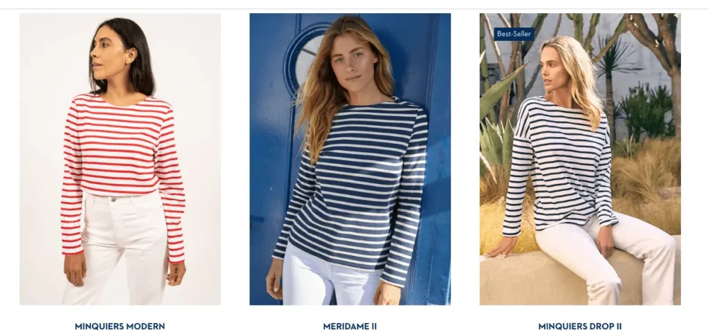 St James striped breton mariniere tops
